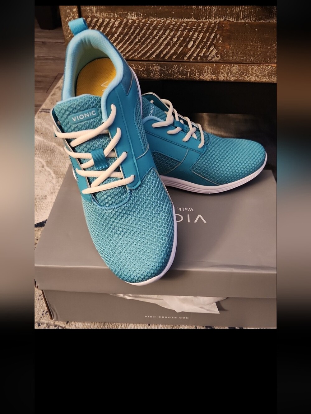 Vionic Teal Lyla Lace-Up Women’s Athletic Sneakers. Sz 10 W. NIB - Picture 2 of 7